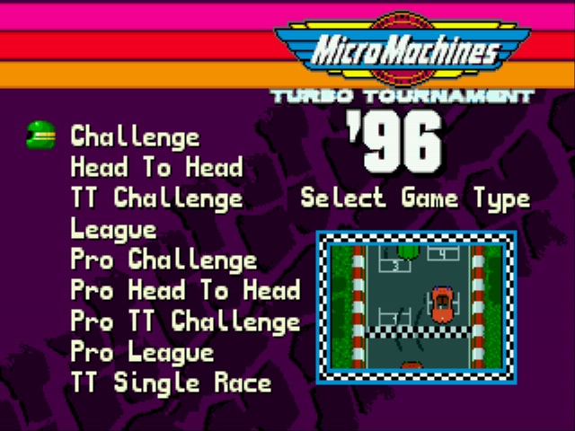 Micro Machines - Turbo Tournament 96 Screenthot 2